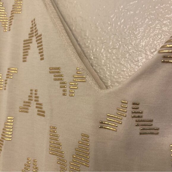 Rachel Roy white ivory gold v neck sleeveless formal dress shower wedding XL - Picture 6 of 12